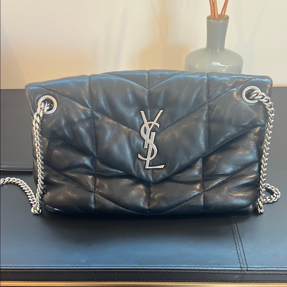 YSL Black Quilted Chain Bag